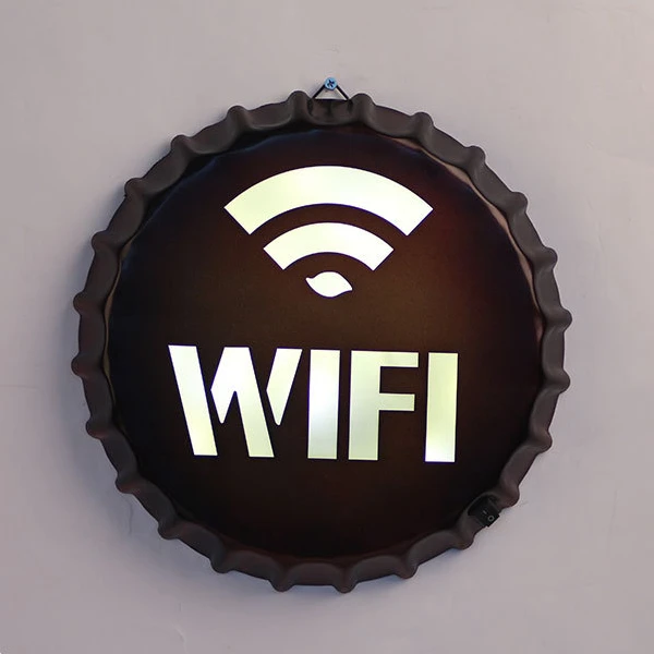 Vintage LED \u2022 Neon Light Bottle Cap Advertising Sign \u2022 BAR Pub Restaurant Cafe \u2022 Wall Decoration 30CM