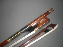 2 PCs Snake wood Quality Violin bow white font b horse b font hair 4 4