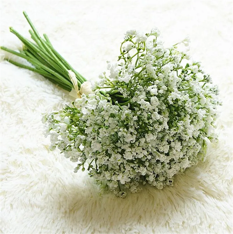 1 букет Гипсофилы детские дышащие искусственные цветы для дома свадебное украшение невесты ручной цветок искусственный белый Флорес