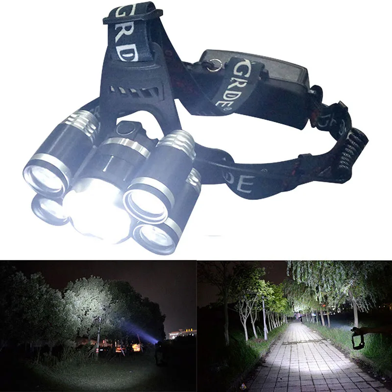 

T6 5LED Headlamp Headlight Flashlight Torch Lamp
