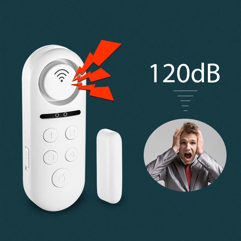 

FUERS Wireless Home Burglar Alert Security System Android IOS Keyboard Unlock Alarm Loud 120dB Window Sensor APP Security System