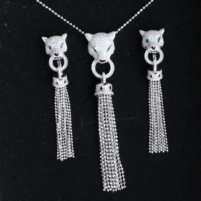 Женский комплект из колье и серёг серебра 925 пробы с фианитом|wedding set|women wedding setnecklace women |