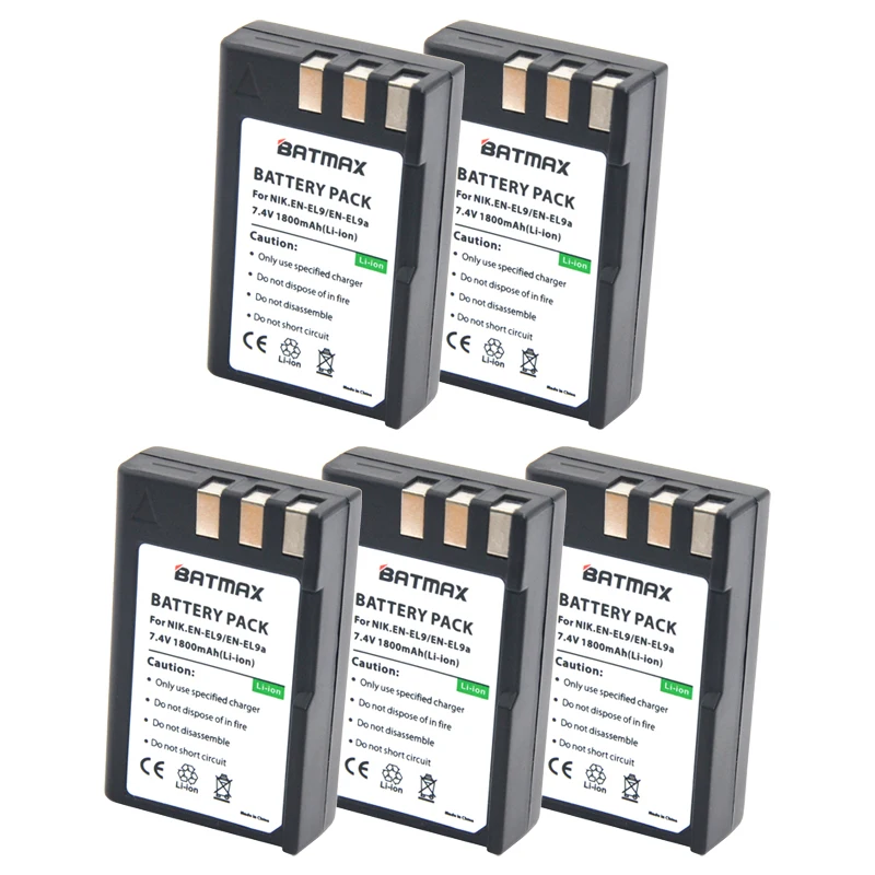 5Pc EN EL9A EN EL9A ENEL9A EL9 Rechargeable Digital Camera Battery for