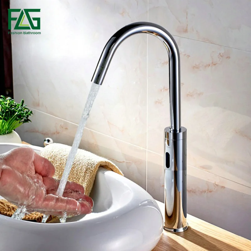

FLG Sensor Faucet Auto Lavatory Hand Washing Inducting Faucets Robinet Automatique Infrarouge Automatic Sensor Basin Tap T08