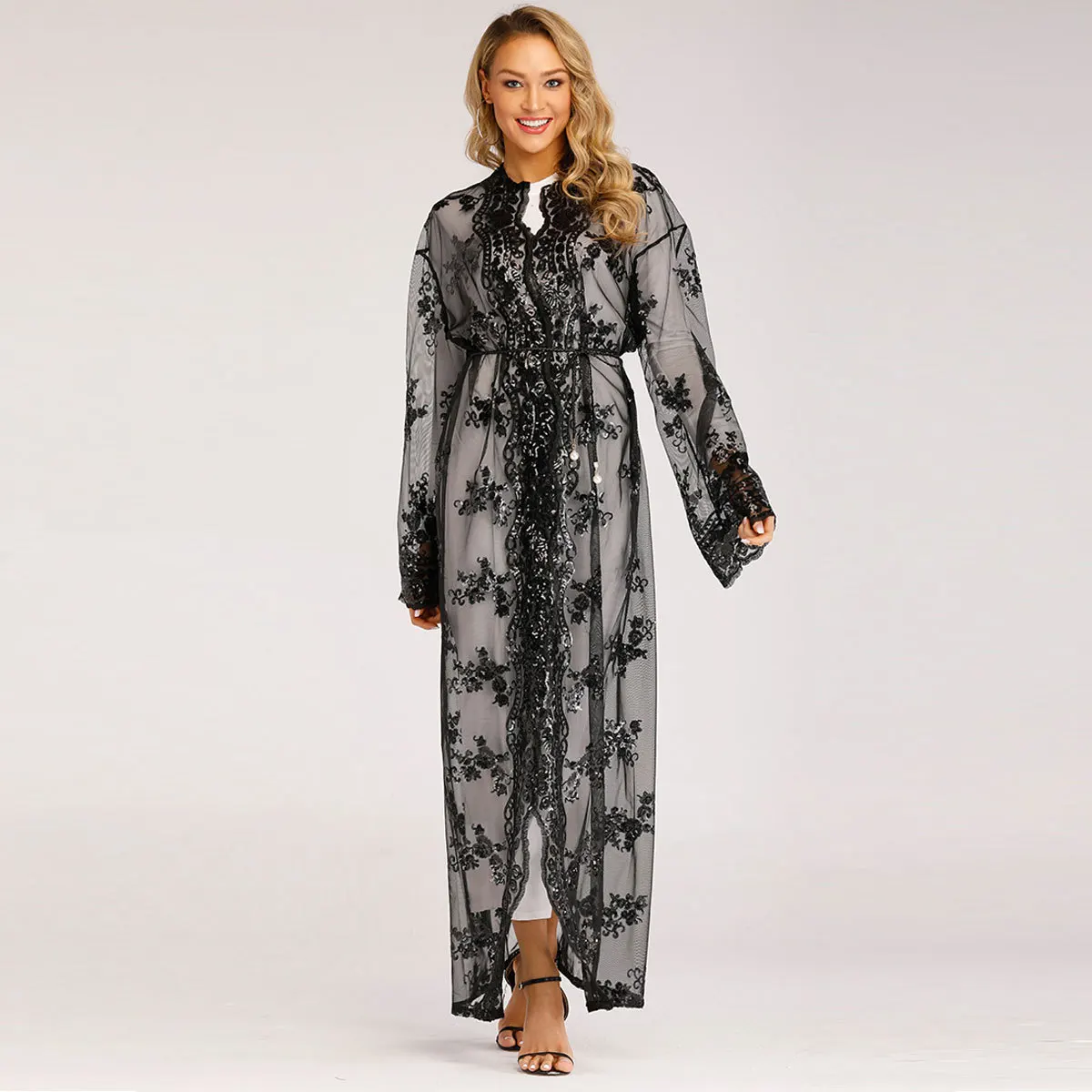 Роскошные высококачественные блестки Дубай мусульманские женщины abayas (без