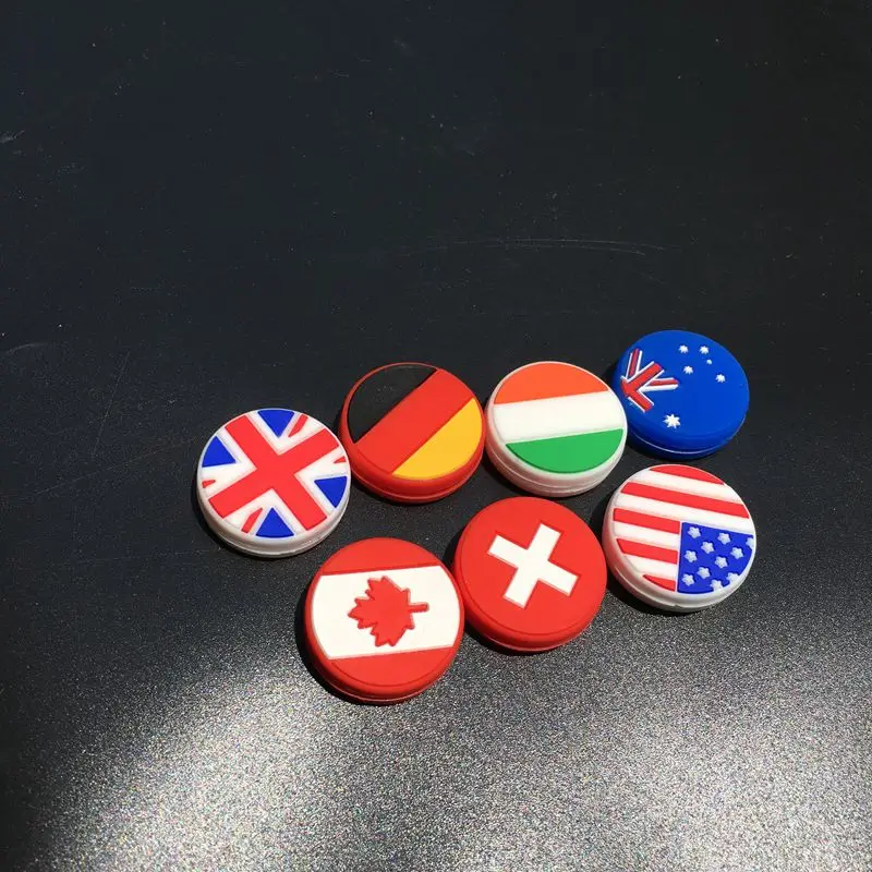(50 pcs/lot) National flags tennis racket vibration dampener/tennis racquet damper