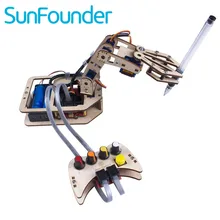 SunFounder DIY Kit de $ Number Ejes de Control de Servo Brazo Robótico De Madera Rollarm para Arduino