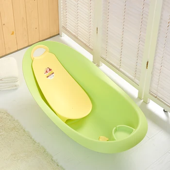 

2016 Hot Sale Large Baby Bath Tubs Letter Water Scoop Environmental Comfort Baby Bath Tub With Lying Plate Bath Rack Cheap