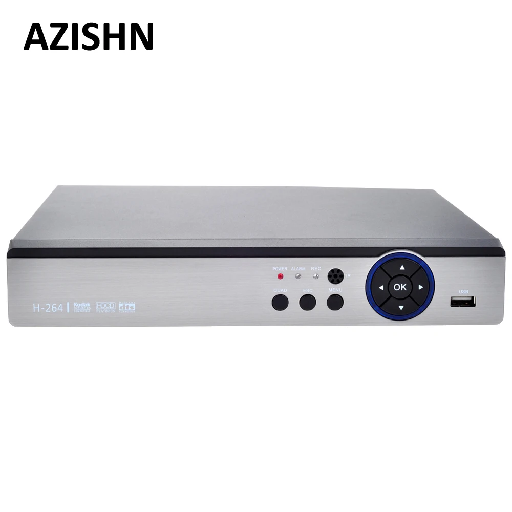 Сетевой видеорегистратор AZISHN 5 в 1 4 М/4 канала AHD VGA HDMI UTC XVR RS485 P2P для AHD/TVI/CVI/CVBS/IP |