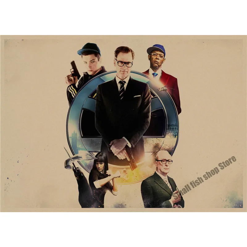 Kingsman: Секретная служба ретро плакат крафт бумага кафе домашний декор настенная
