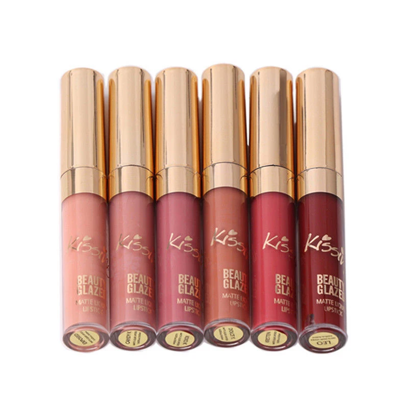 BOLLSLEY 6Pcs Lip Gloss Set Matte Liquid Lipstick Makeup 