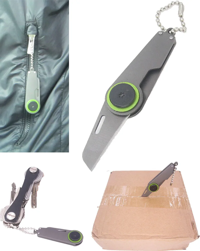 

survive peel EDC Gear peeler package knife camp open opener fold keychain outdoor pocket box cutter mini blade cut parcel pare