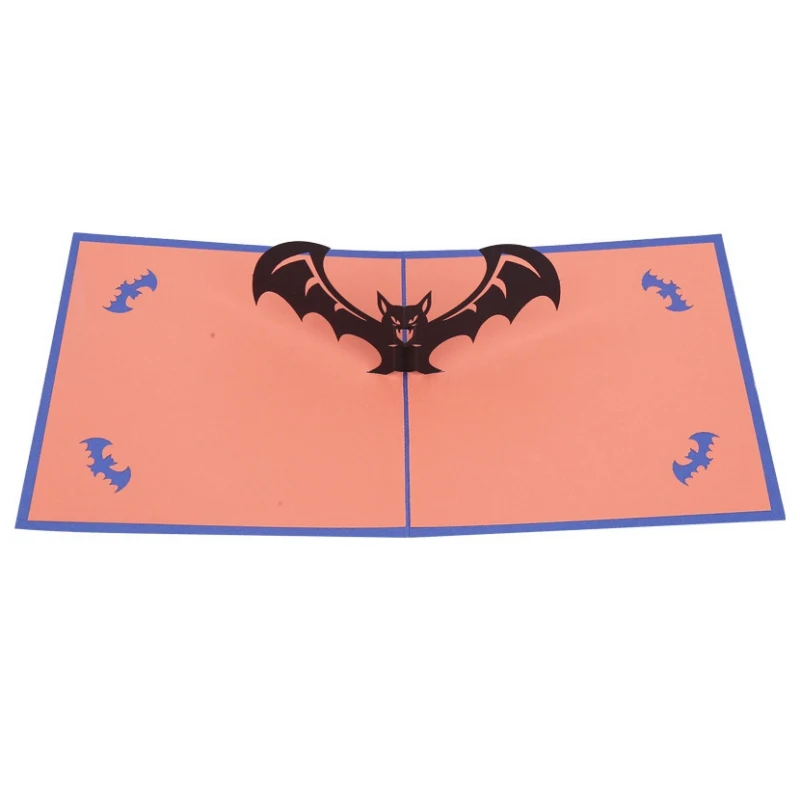  Halloween Invitation Card with Envelope 3D Popup Scary Bat Trick Or Treat Greeting Card Halloween P - 4000029312280