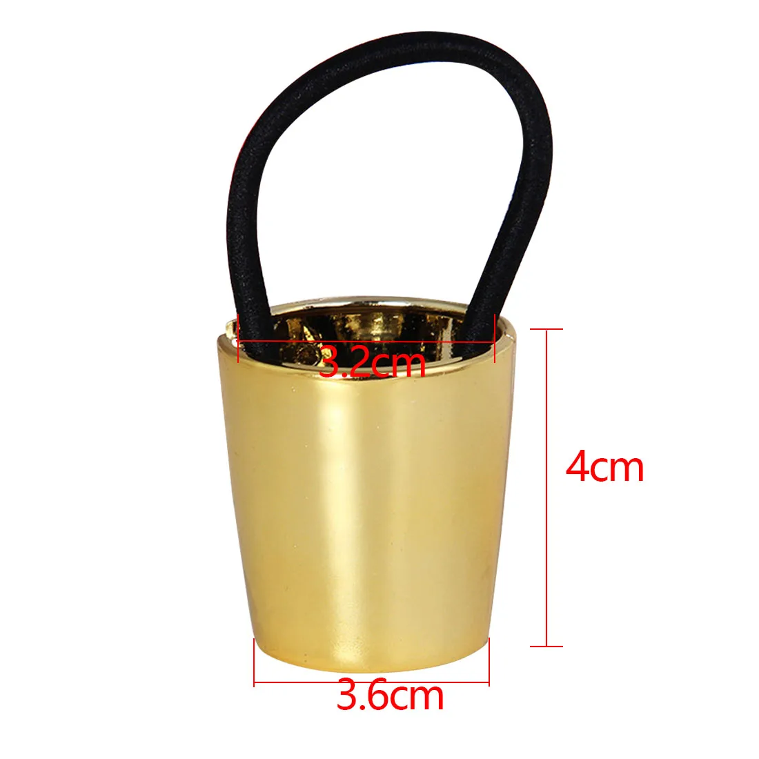 

Popular Mirror cone horn horsetail buckle hair ring headwear rubber band hair rope Girls Metal Elastic Ponytail Hair accessory