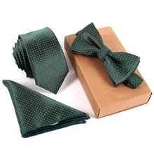 Набор галстуков полиэфир галстук-бабочка и платок галстук-бабочка жаккардовый галстук 3 шт. галстук набор полиэфирной пряжи набор галстуков LD7314