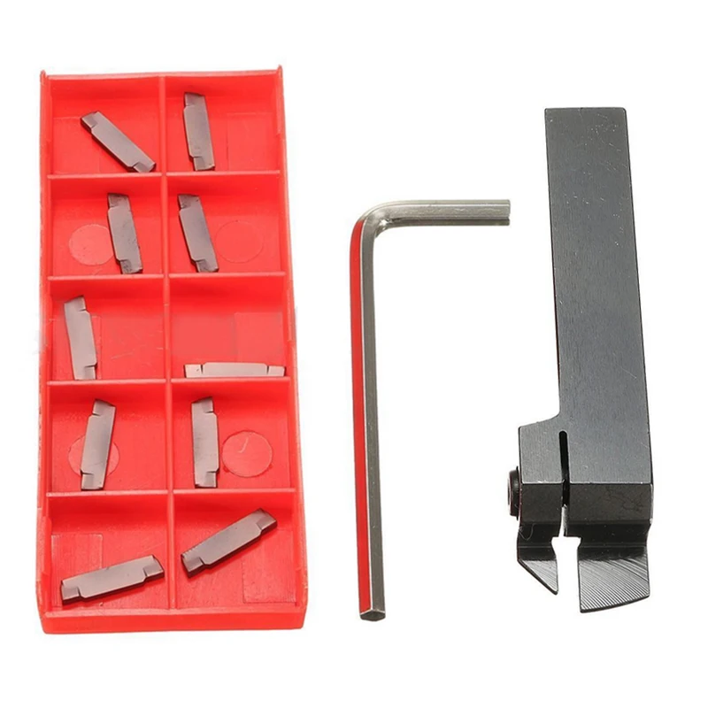 

10pcs/set MGEHR1616-2 Lathe Tool Turning Holder Boring Bar with Carbide Inserts For Power Tool