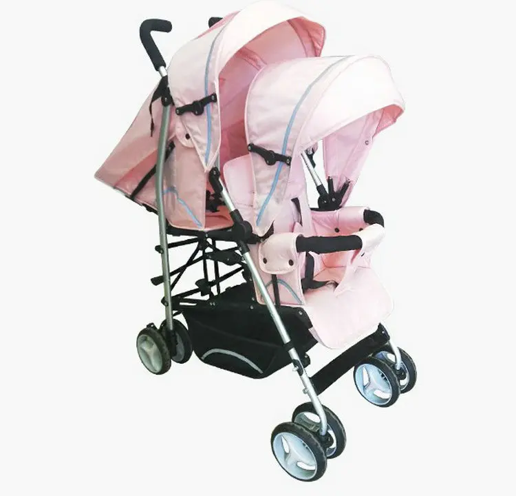 Легкая двойная коляска 9,8 кг с возможностью сидения может лежать на заднем сиденье, рама из алюминиевого сплава Тандемная коляска для 2 детей