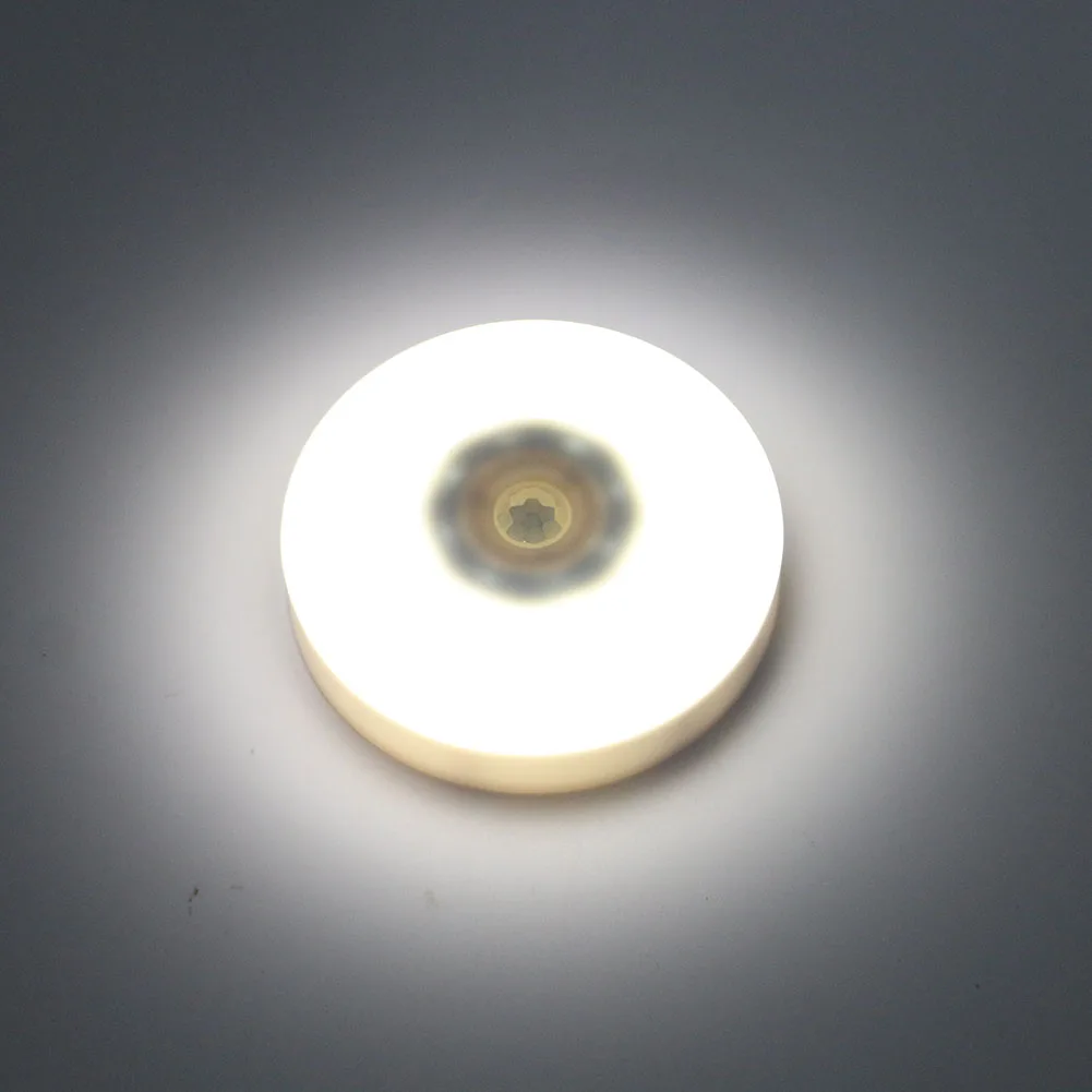 PIR датчик движения освещение для шкафа на батарейках шкаф коридор энергосберегающий ночник с клейкой лентой Luminaria - Испускаемый цвет: Circular