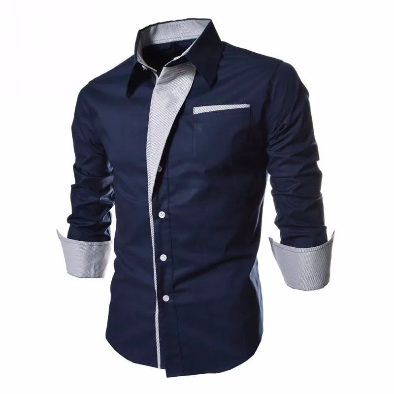 2017 Hot Sale Men Shirt Fashion Brand Clothing Long Sleeve Casual Shirt Slim Fit Male Shirt Men