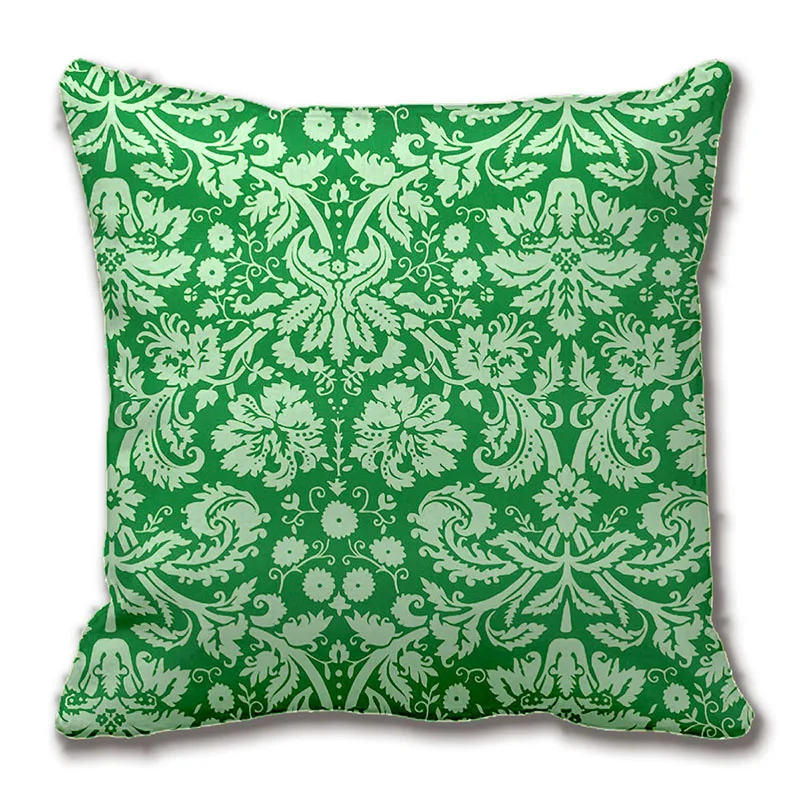 Green Damask Pillow Decorative Cushion Cover Pillow Case Customize Gift
