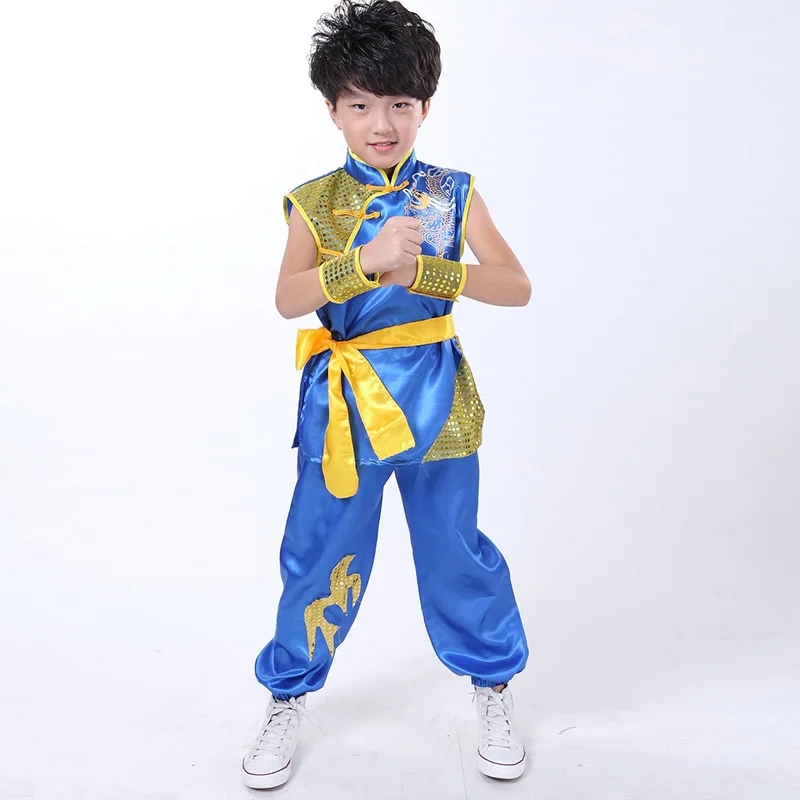 Wushu форменный костюм Одежда Кунг-фу детский китайский комплект для выступлений