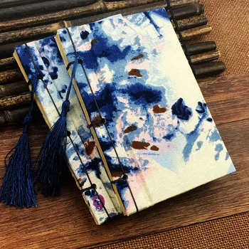 

1pcs blue dye retro hand-lined gift notebook cloth book ink series featured cloth wholesale