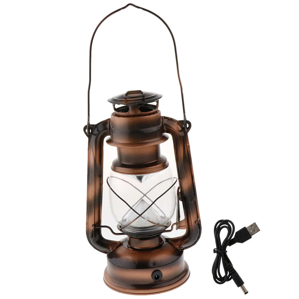 Vintage LED Lantern with Battery Operated Rechargeable Lamp for Caming /Outdoor /Emergency /Adventures