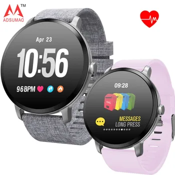 

10 pcs Smart watch V11 IP67 waterproof Tempered glass Activity Fitness tracker Heart rate monitor BRIM Breathing light band
