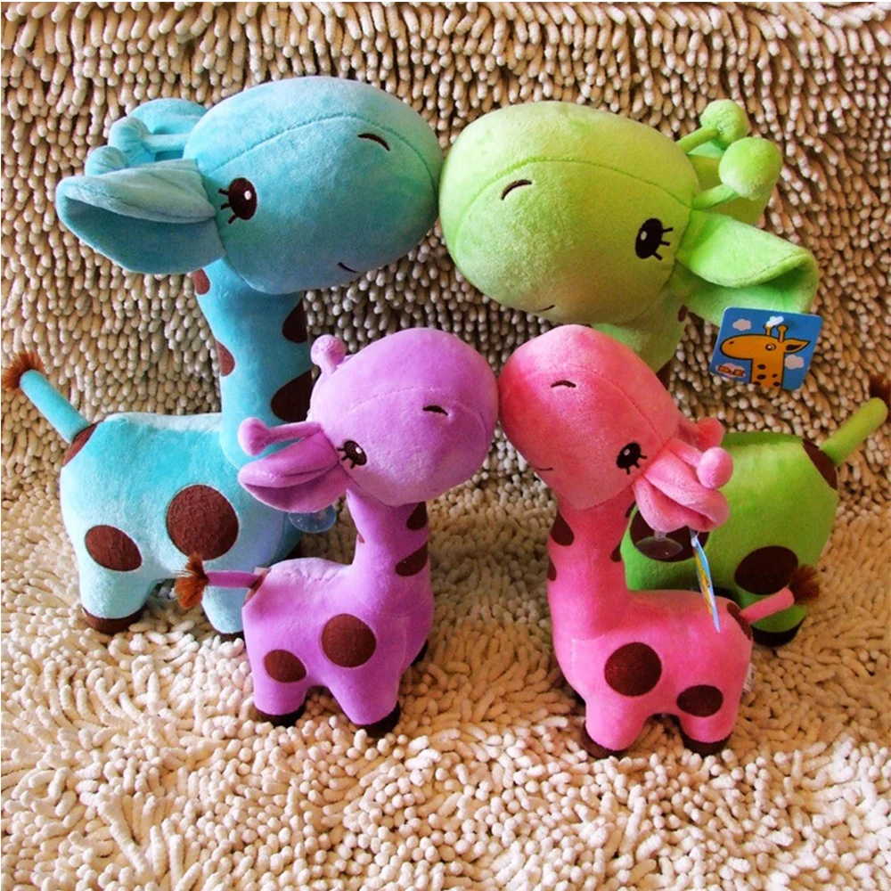 

Lovely Cute Little Deer Plus Fat Giraffe Stuffed Plush Toy Deer Animal Doll For Children Kids Soft Toys Gift Five Color 18cm