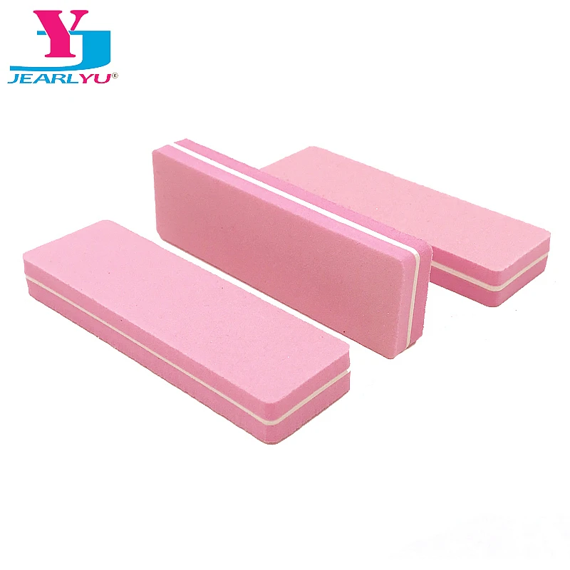 Pink Mini Sandpaper Nail File Buffer Sponge Polish Remover Manicure