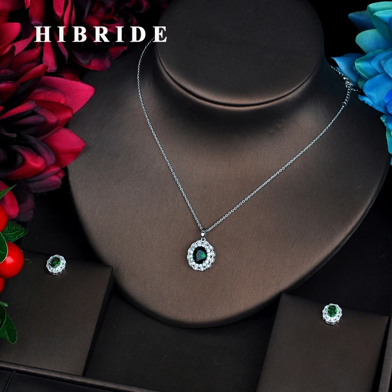 HIBRIDE Новое поступление наборы свадебных ювелирных изделий из кубического
