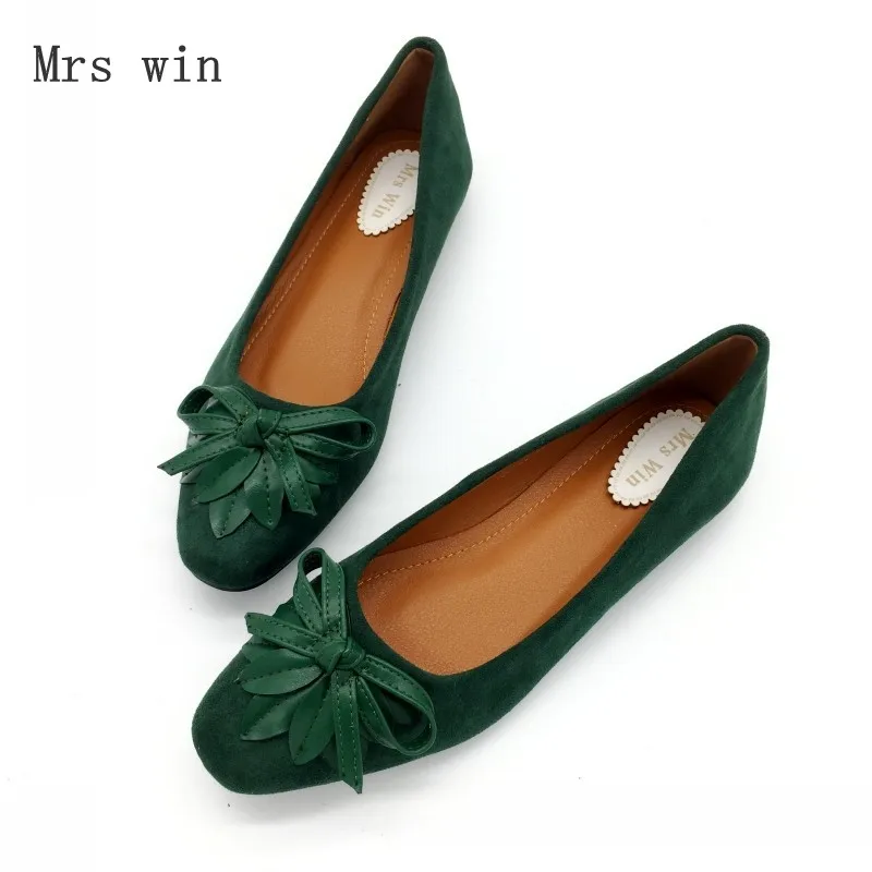 

2018 Women Shoes Ballet Flats Slip-On Bowtie Spring Autumn Woman Single Shoes Work shoes Ladies Females Footwear Zapatos Mujer