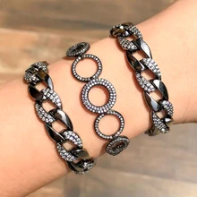 Роскошные золотые браслеты на цепочке с кубическим цирконием, модные женские браслеты в стиле панк, женские вечерние ювелирные изделия, подарки