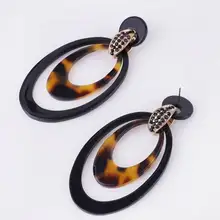 Pendientes Para Las Mujeres brincos Earing 2016 Nueva Moda de Acrílico Redonda pendiente de cristal Mujeres boucle d’oreille Brinco earing oorbellen