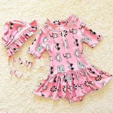 Dollplus One Piece Swimwear for Girl Kids Swimsuits Toddler Girl Bathing Suits Ruffle Kids Swimsuits For Children Swimming children s one piece swimsuits girl boys bathing suits one piece suits for children boys beach wear girl swimwear long sleeve