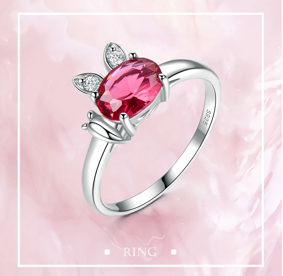 UMCHO  Ruby 925 sterling silver rings for women RUJ088R-1-PC (1)