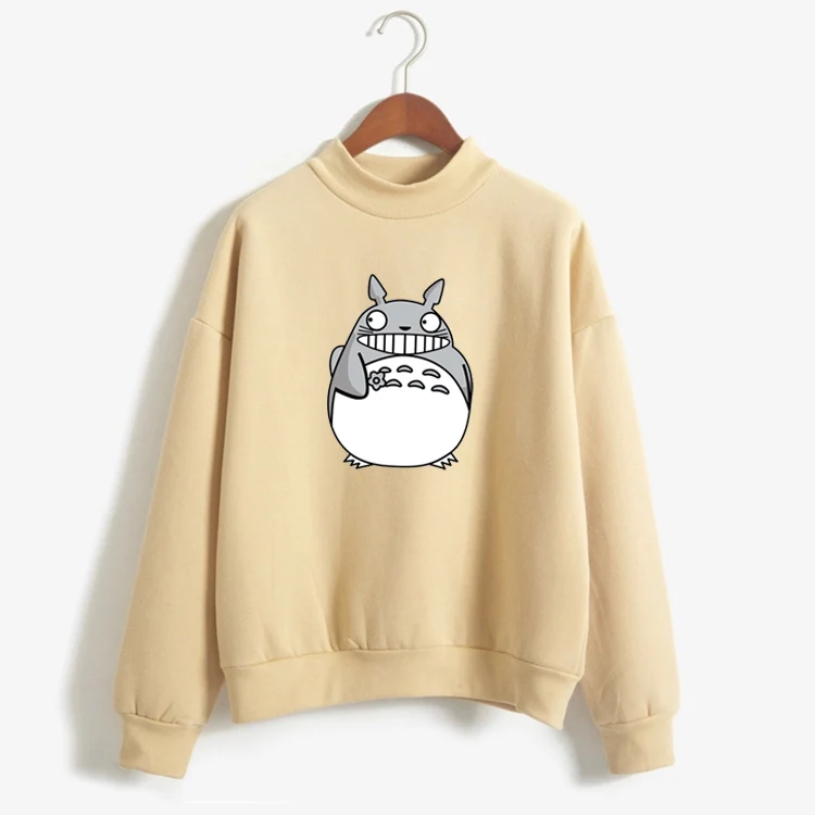  Lovely Cartoon Totoro Hoodies Female Kawaii Sleeved Women Sweatshirts Leisure Sudaderas Mujer 2017 