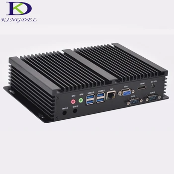 Online Micro PC Windows 10/Linux Industrie-pc Mini Intel Core I3 4010u Barebone HTPC HDMI HD 4 Karat + VGA RS232 COM RJ45 LAN + WIFI