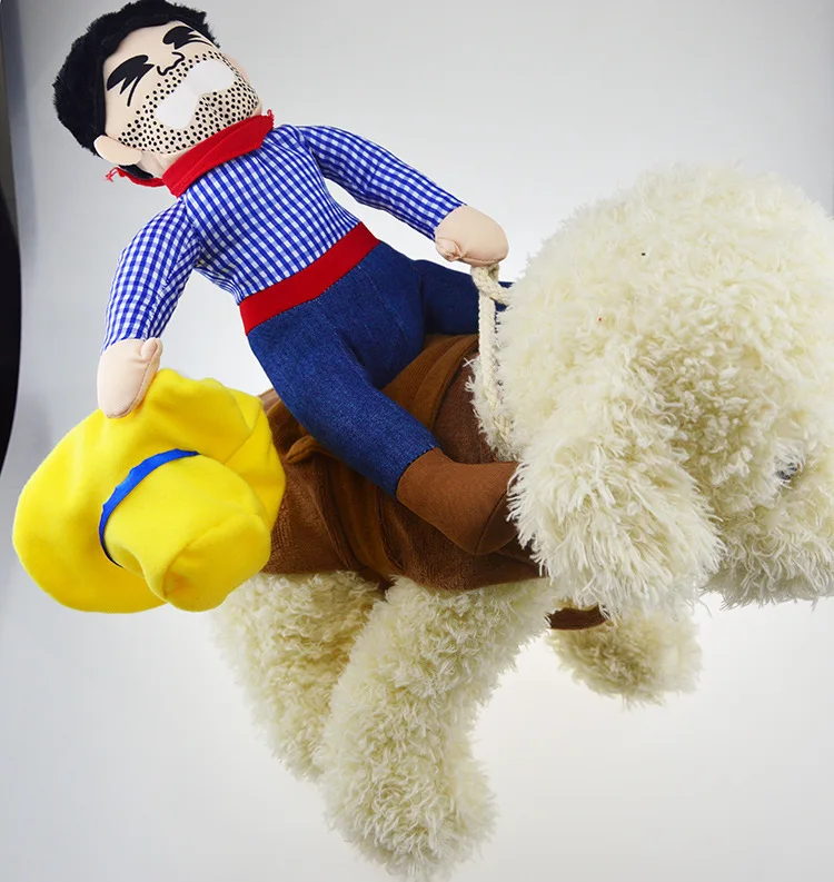 Rider Costume Fancy Dress Funny Horse Cowboy Funny Suit Mount for Dog
