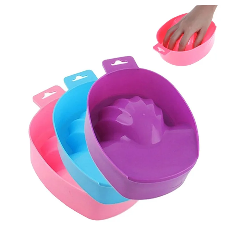 

Kaizm 1pc Nail Art Hand Wash Remover Soak Bowl DIY Salon Nail Spa Bath Treatment Manicure Tool Color Sent Randomly Nail Gel Bowl