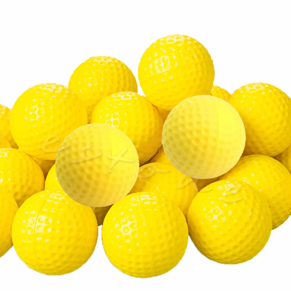 10Pcs plastic Golf Balls Yellow Indoor Outdoor Practice Training | Спорт и развлечения
