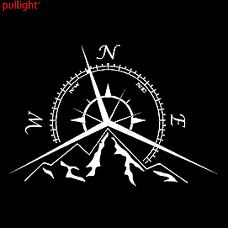 NSWE Fashion Mountains Compass Rose Decal Nautical Compass Navigate Car Sticker