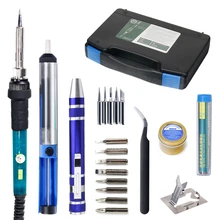YIHUA 947-III 60 Вт Электрический паяльник Комплект с регулируемой температурой паяльник 5 шт. ПАЯЛЬНЫЕ НАКОНЕЧНИКИ паяльная сварочная пушка ящик для инструментов