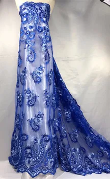 

Nigerian lace fabrics for dress 5yards african french lace fabric high quality 2018 african lace fabric tulle fabric YJ-A10