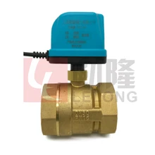 Нормально открытый тип латунь Электрический моторизованный шаровой клапан 3 провода 2 управления нить DN15/20/25/32/40/50 для газовых, нефтяных труб
