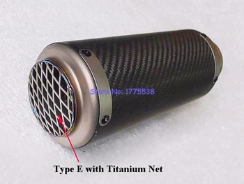 

Inlet 51mm 57mm 61mm 63mm 65mm Customized Motorcycle Exhaust Pipe Muffler with DB Killer Carbon Fiber Titanium Motorbike Exhaust