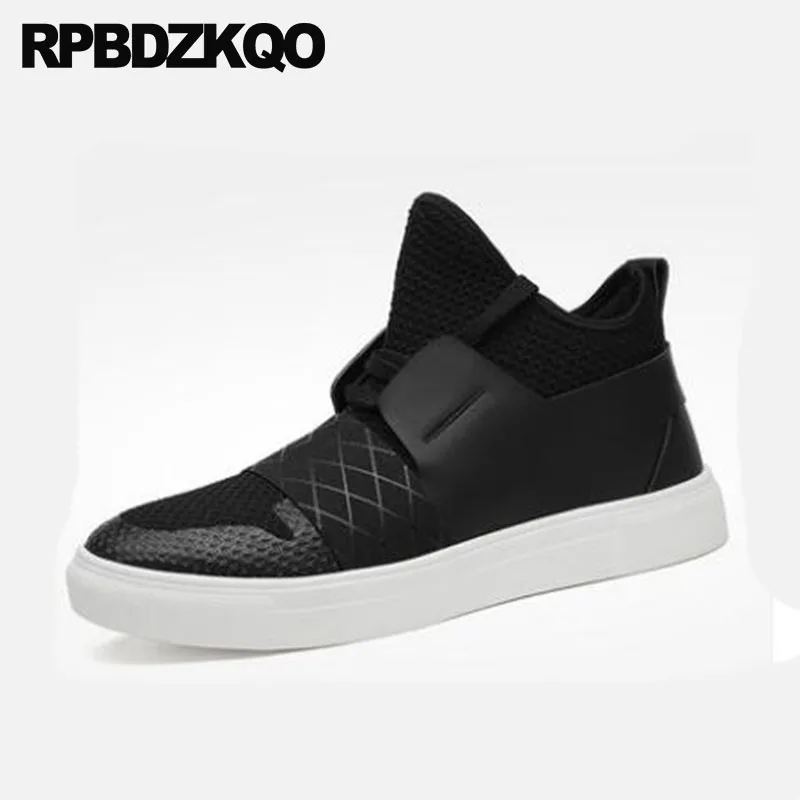 Luxury Lace Up Comfortable Sneakers Mesh Thick Soled Booties Black Designer Shoes Men High Quality Top Platform Boots Trainer цена Luxury Lace Up Comfortable Sneakers Mesh Thick Soled Booties Black Designer Shoes Men High Quality Top Platform Boots Trainer цены онлайн