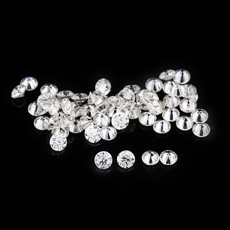 

EF small size 2mm round cut synthetic loose moissanites stones beads