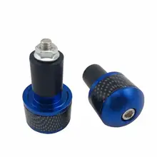 7/" мотоцикл бар концы углеродного волокна вид руль ручки вилки-Подходит для Honda Kawasaki Suzuki Yamaha BMW KTM Ducati Triumph