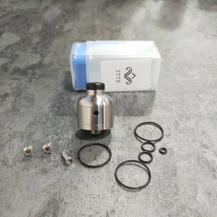 

YFTK TIT Nipple V2 Styled squonk rda DIY 510 atomizer silver 22mm bf single coil MTL vape rda tank